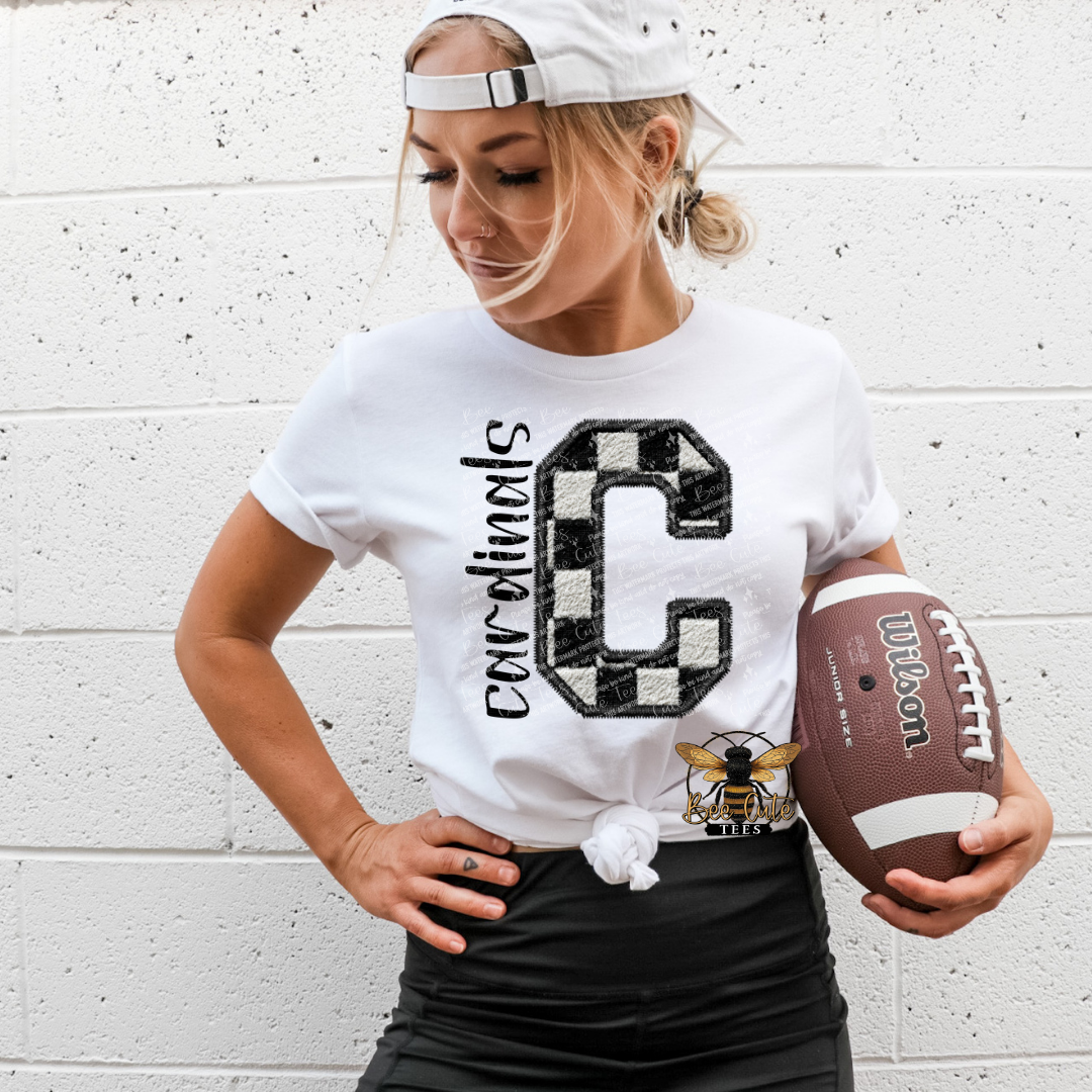 Faux Fuzzy Checkered Cardinals