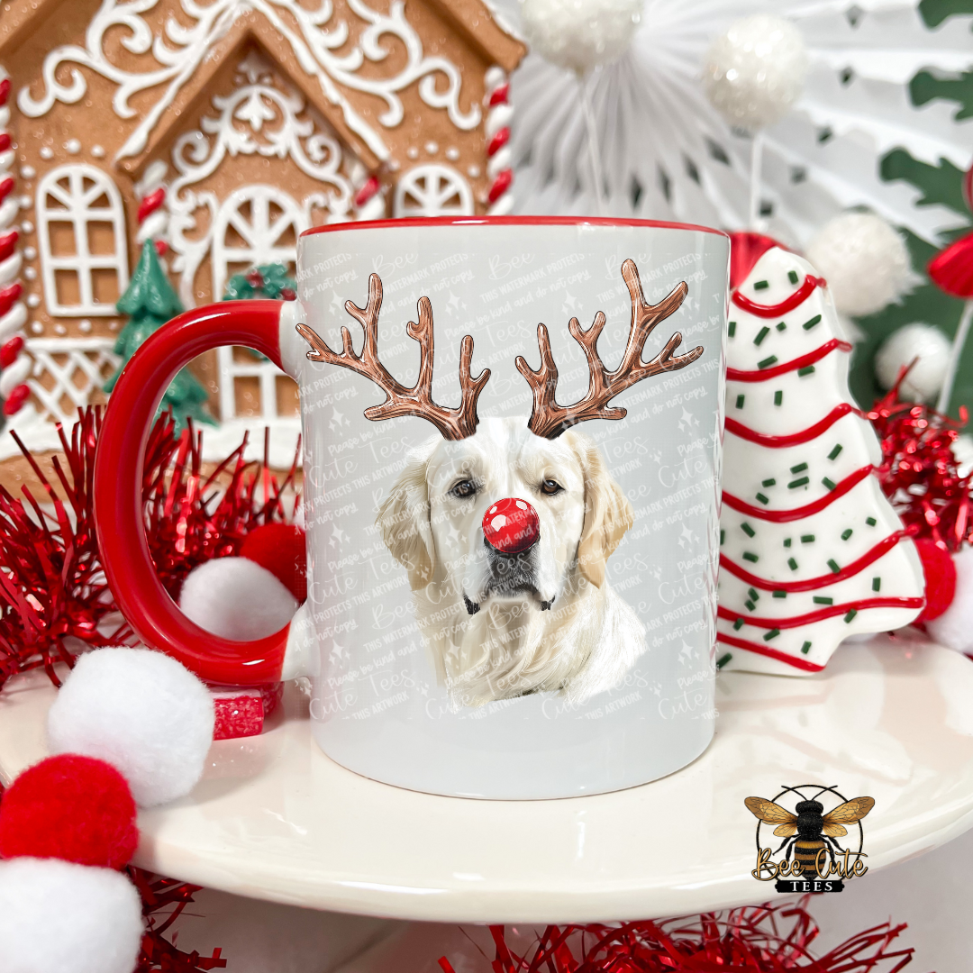 Golden Retriever Cream Christmas Mug