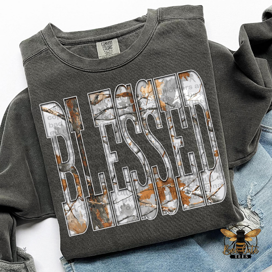 Gray Camo Blessed