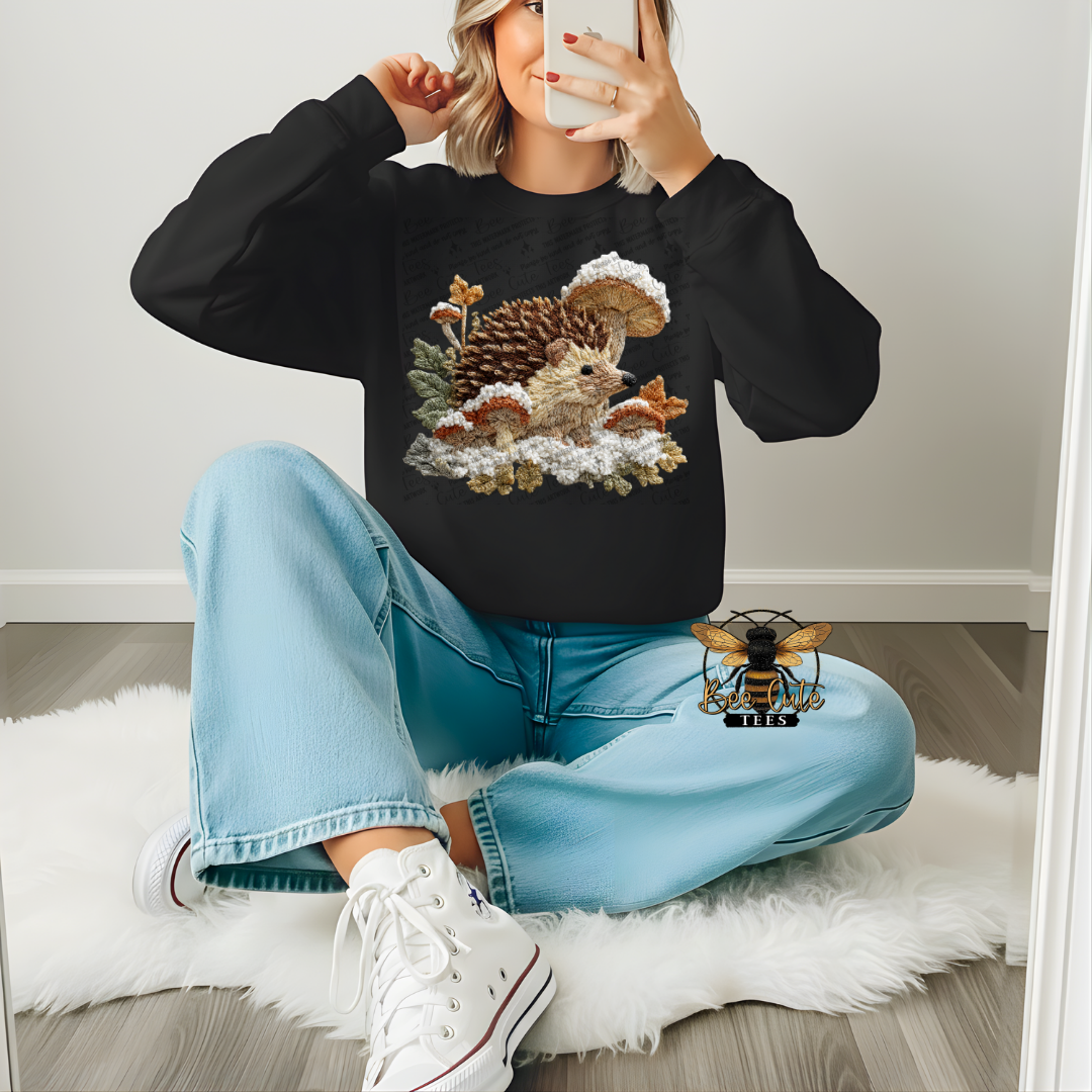 Winter Hedgehog Faux Latch Hook Yarn Crochet