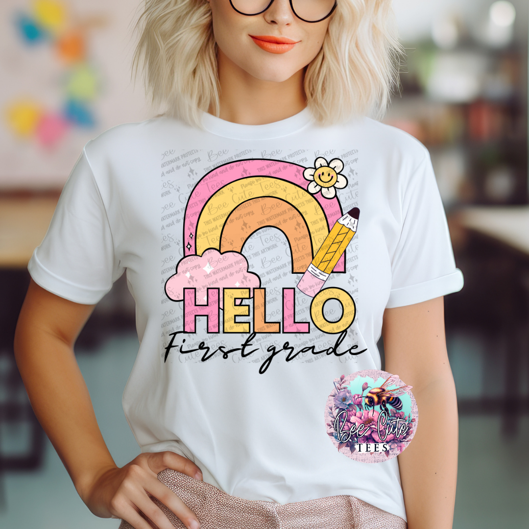 Hello First Grade Rainbow