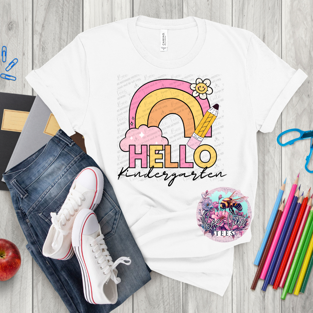 Hello Kindergarten Rainbow