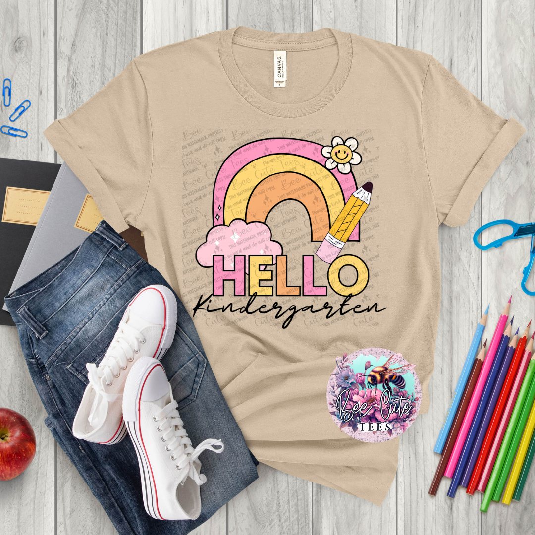 Hello Kindergarten Rainbow