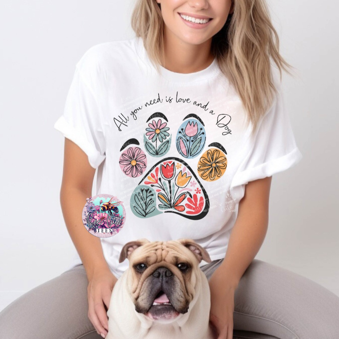 Love and A Dog Floral