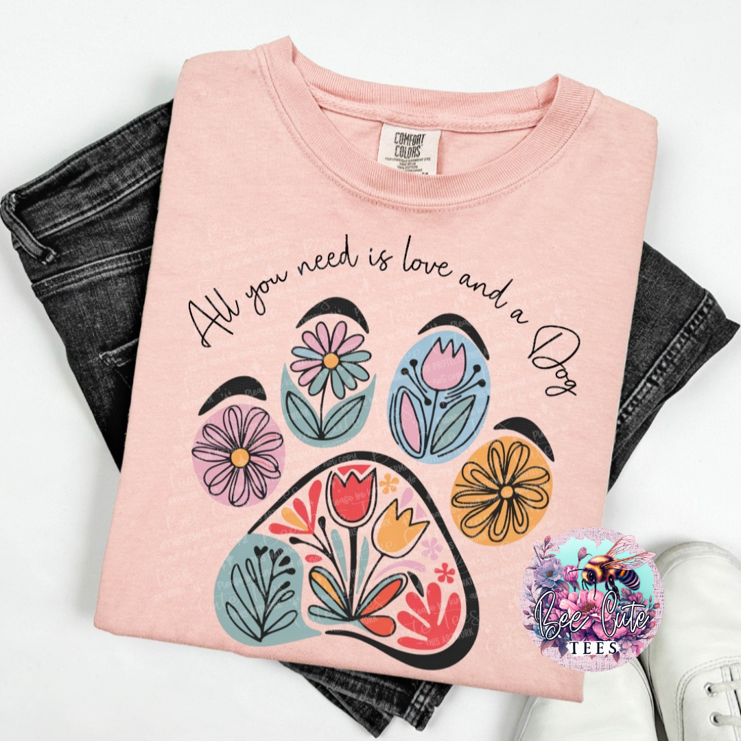Love and A Dog Floral