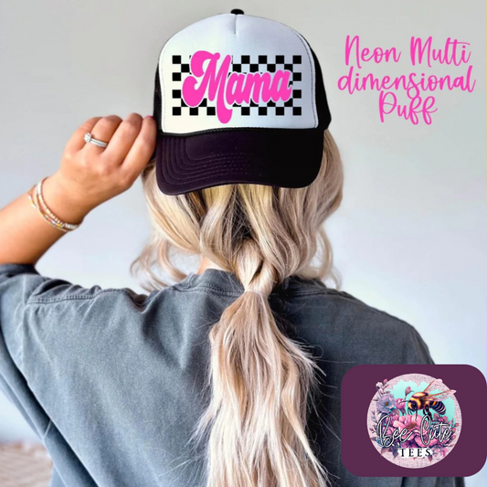 Mama Puff Print Trucker Hat