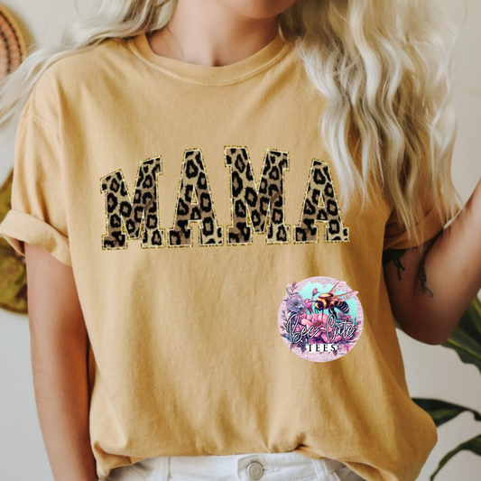 Faux Chenille Leopard Mama