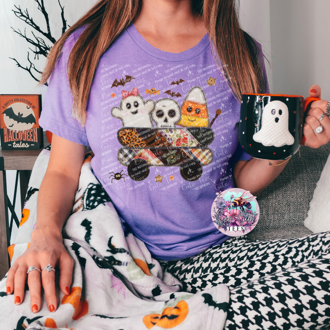 Patchwork Halloween Wagon