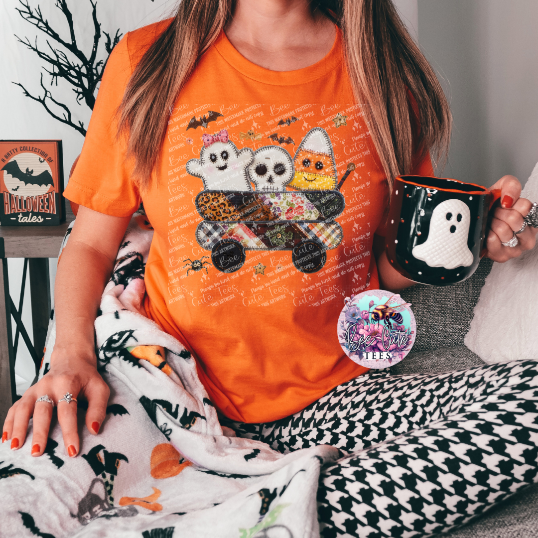 Patchwork Halloween Wagon