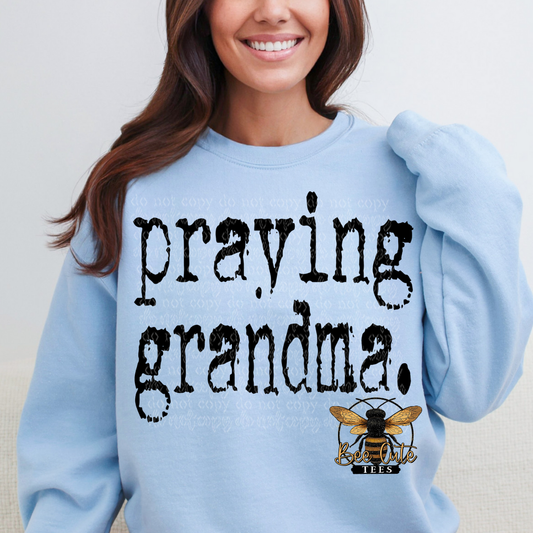 Praying Grandma Typography