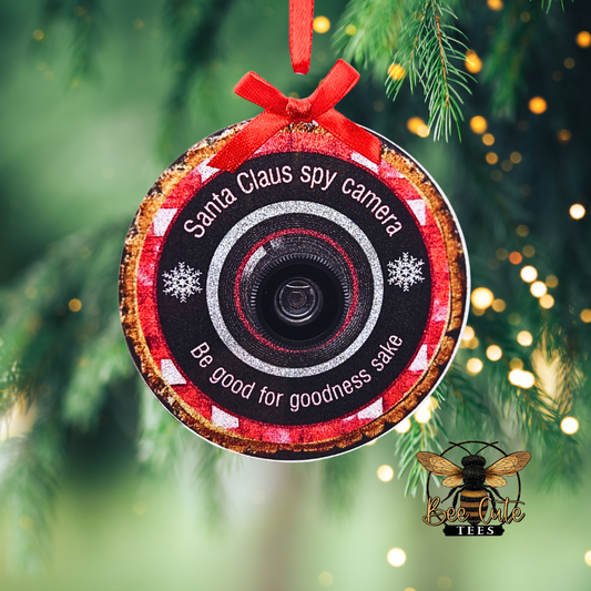Santa Cam Acrylic Christmas Ornament