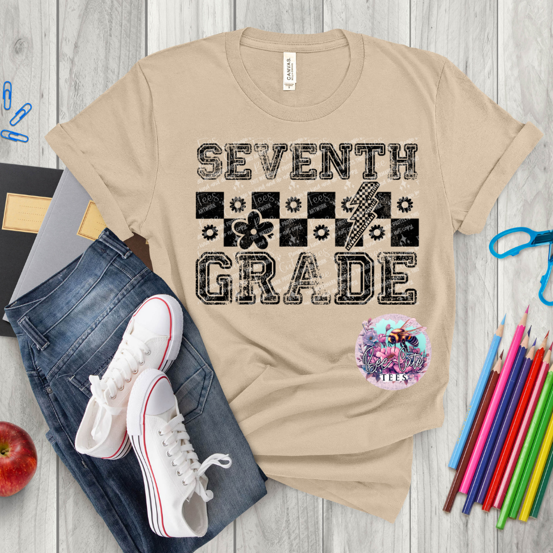 Seventh Grade Checkered Black