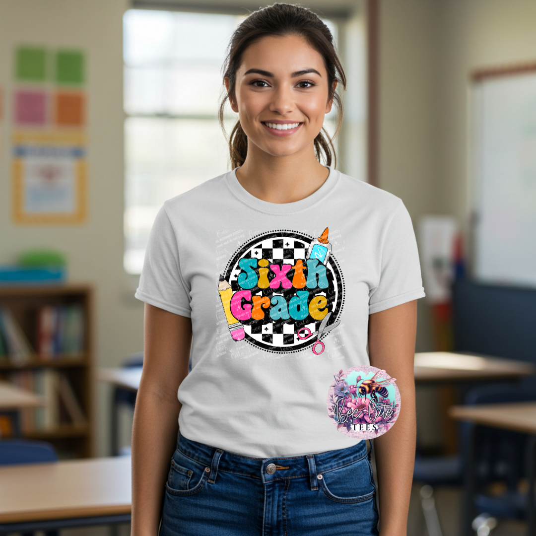 Sixth Grade Checkered Circle