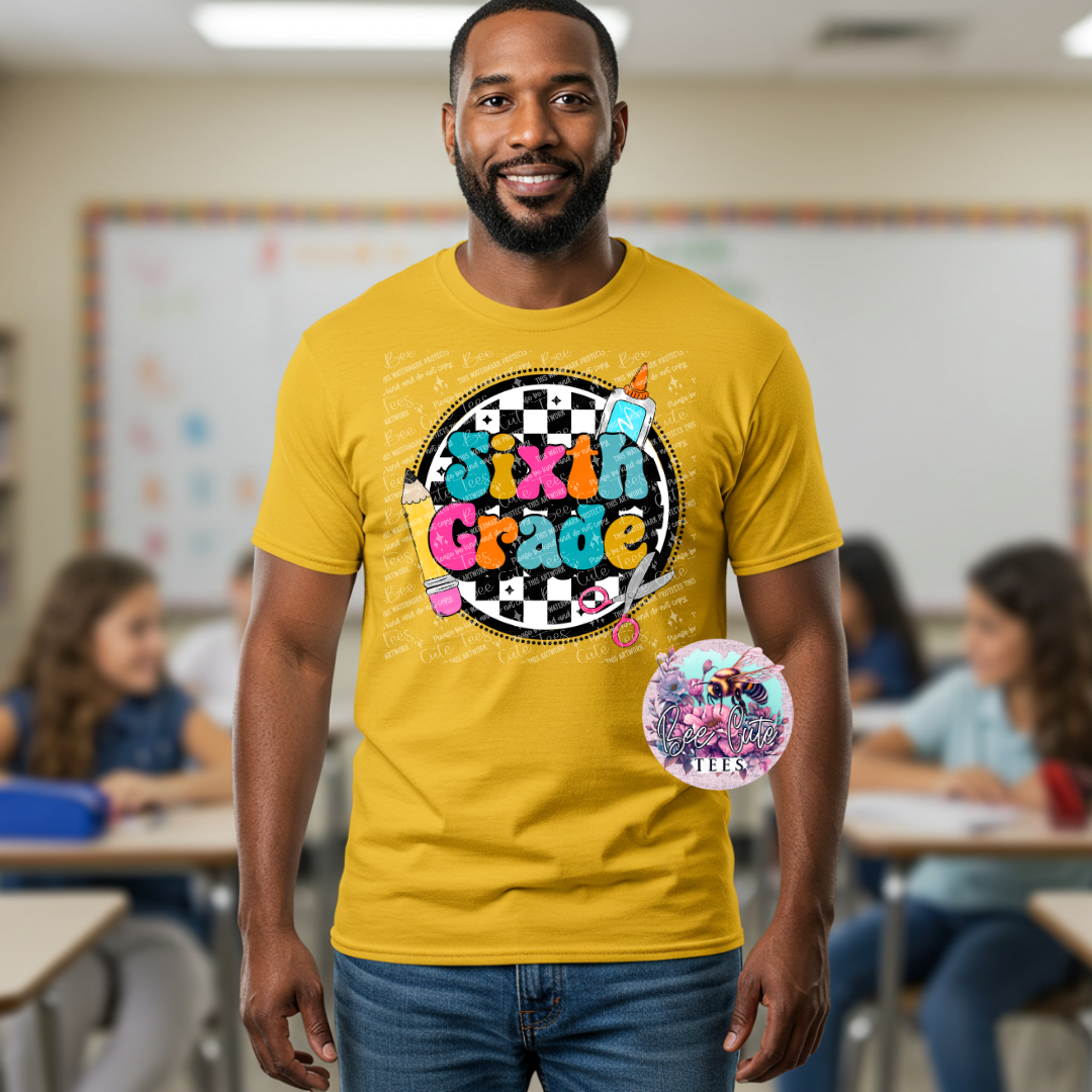Sixth Grade Checkered Circle