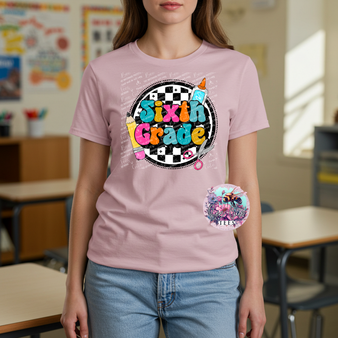 Sixth Grade Checkered Circle