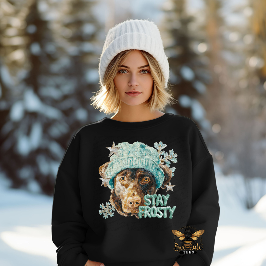 Stay Frosty Chocolate Lab