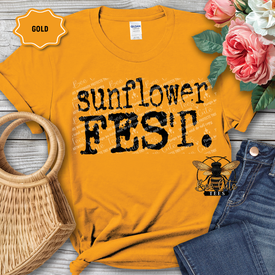 Sunflower Fest Typography