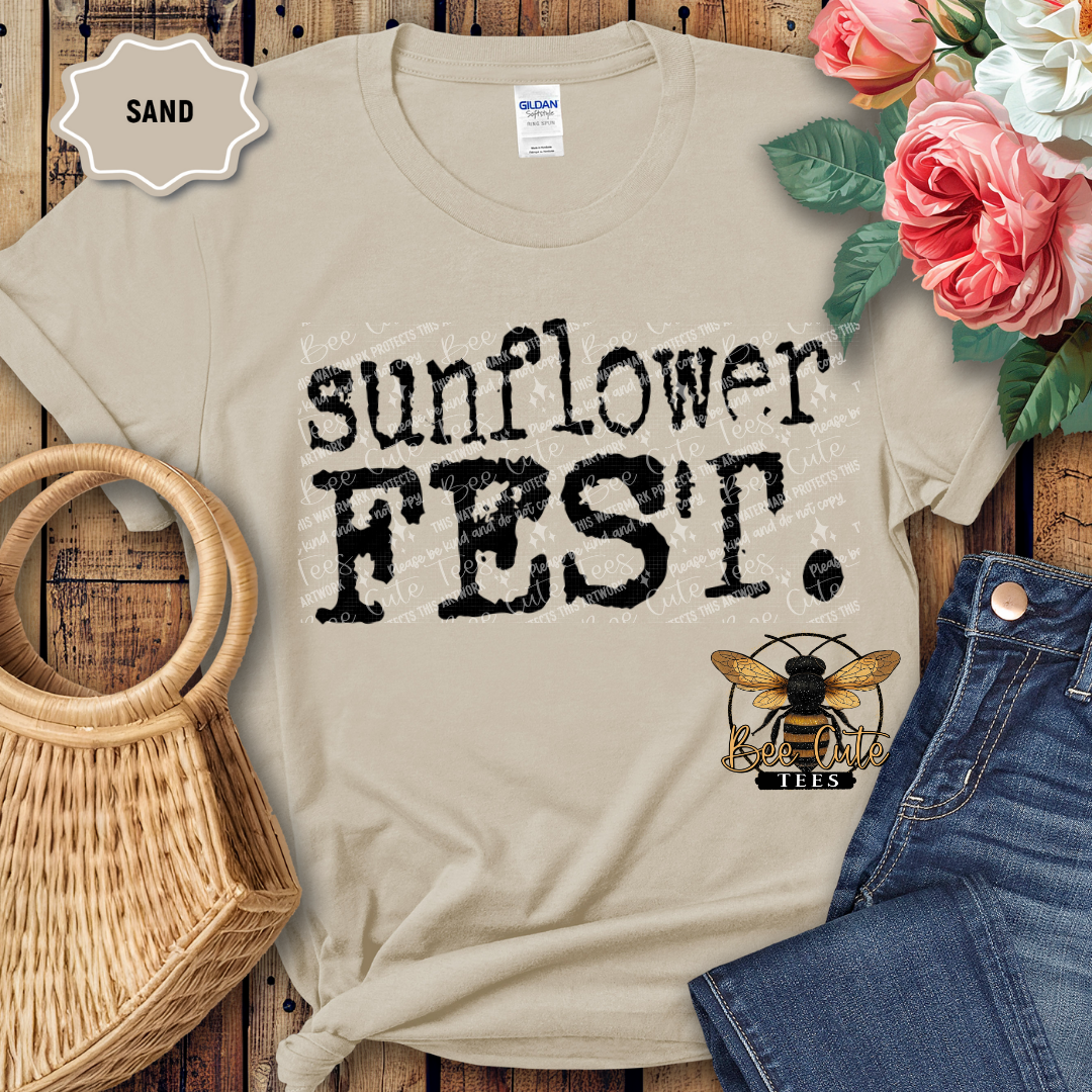 Sunflower Fest Typography