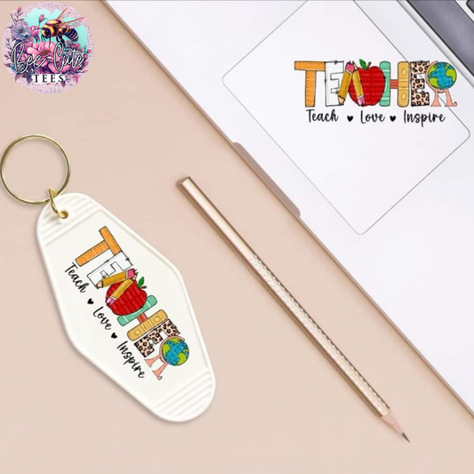 Teacher Motel Keychain