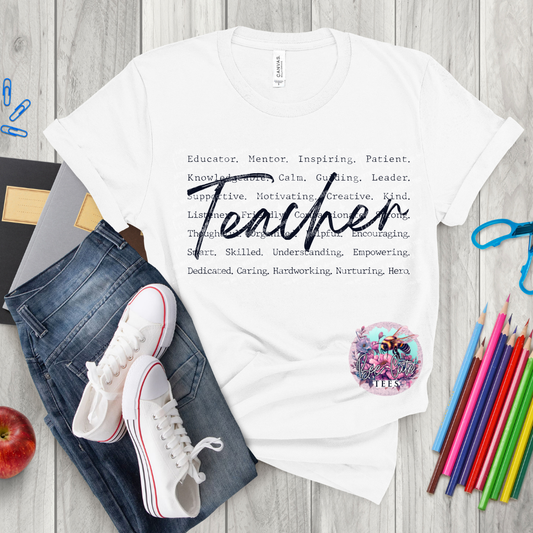Teacher Subway Art Black