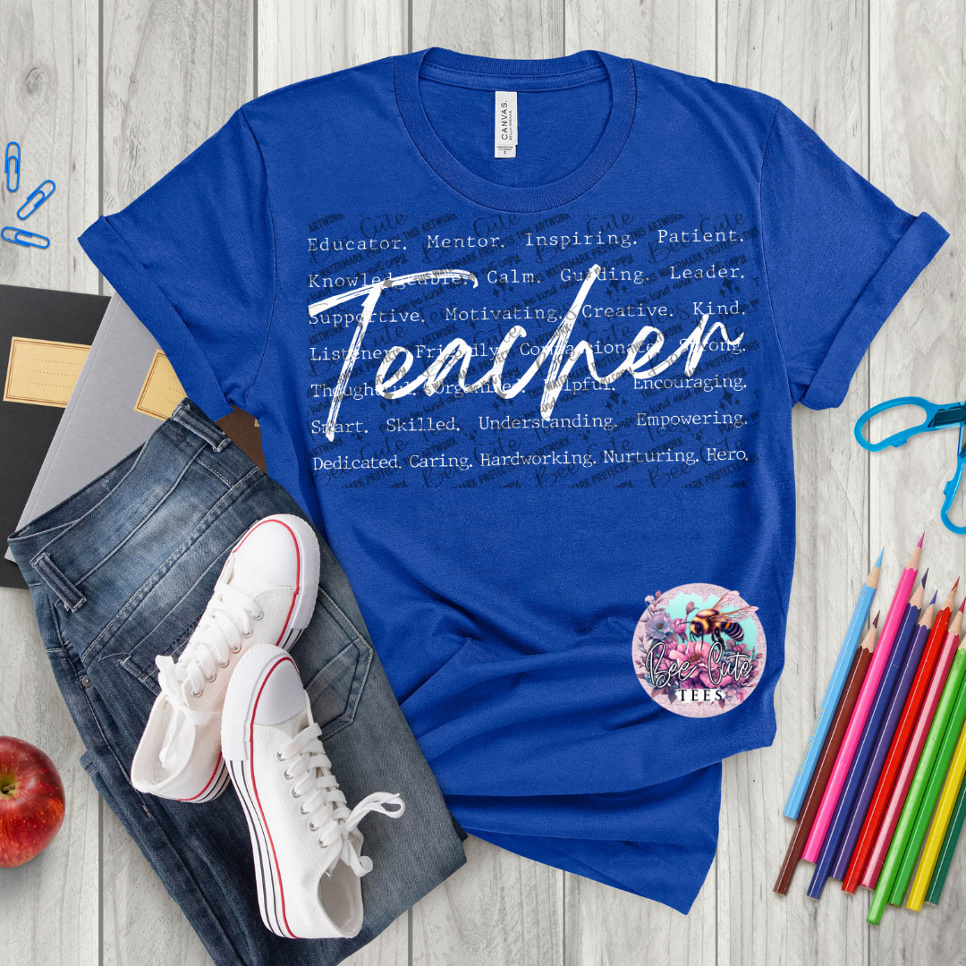 Teacher Subway Art White