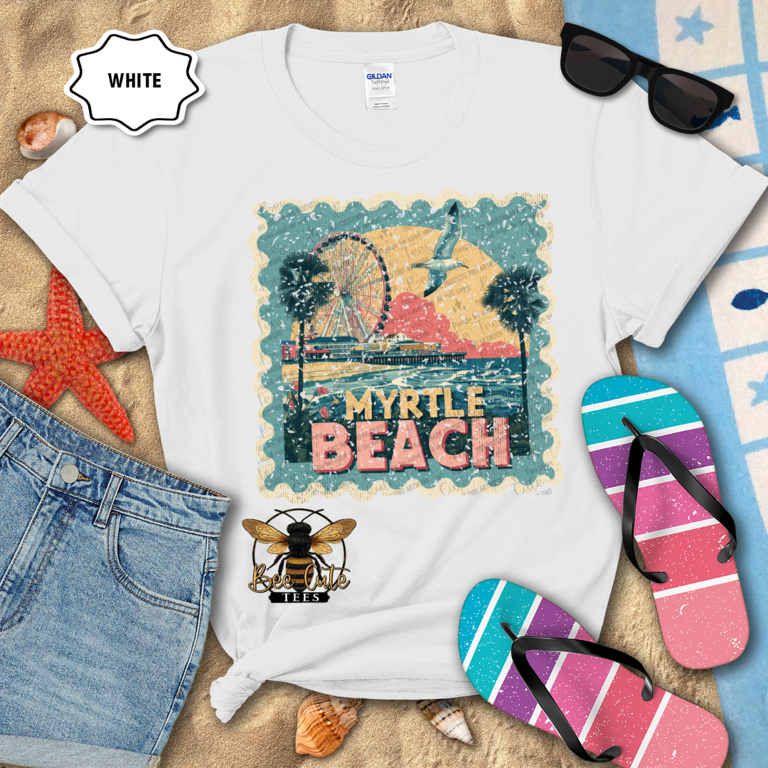 Vintage Myrtle Beach Stamp