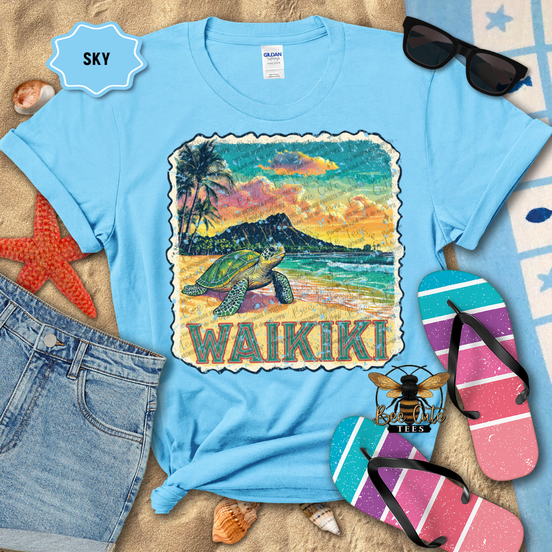 Vintage Waikiki Stamp