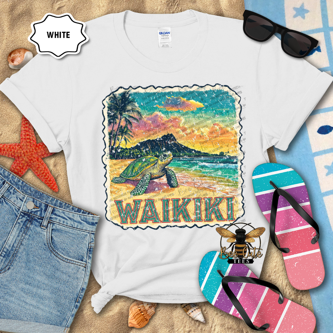 Vintage Waikiki Stamp
