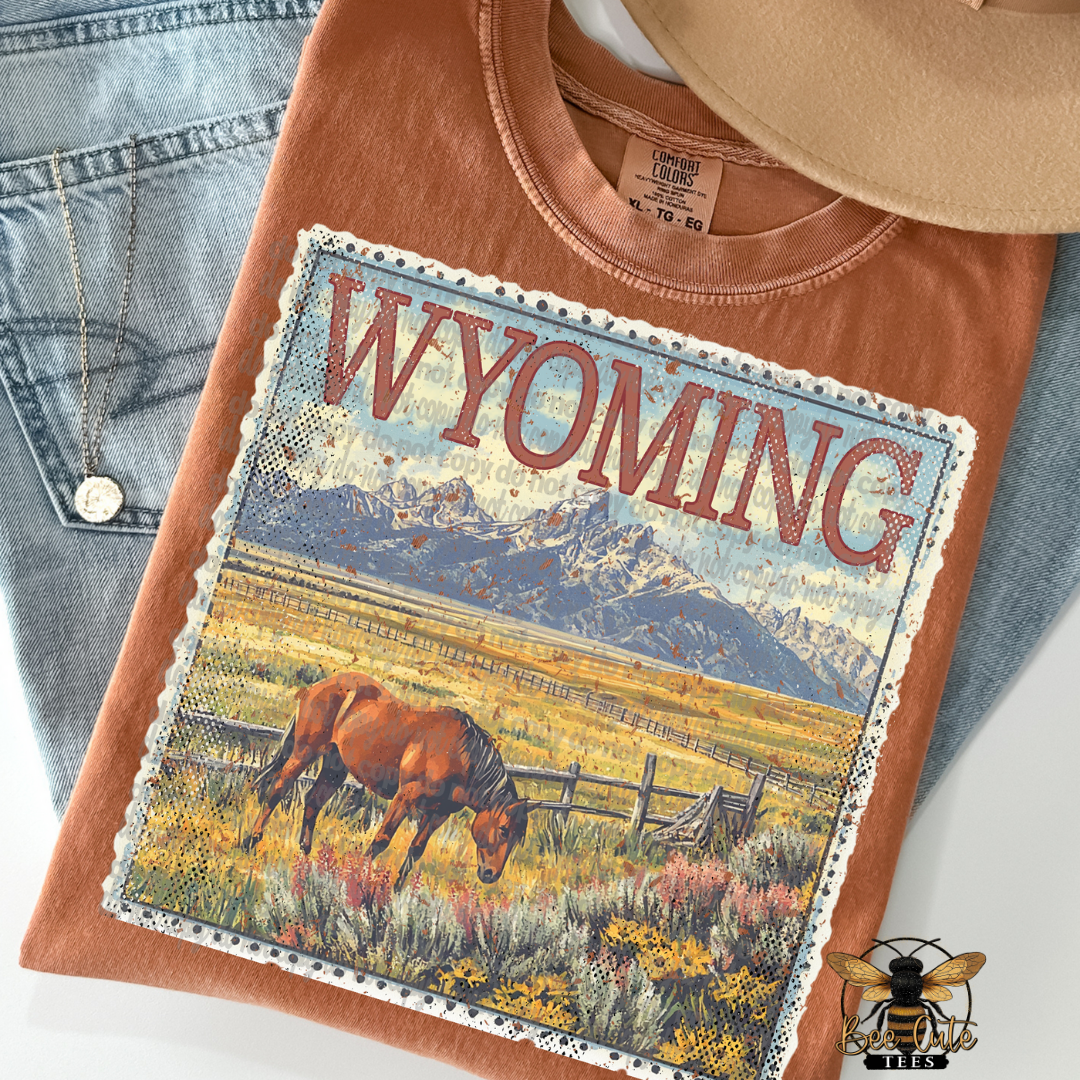Vintage Wyoming Stamp