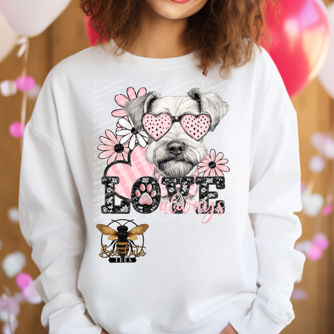 White Schnauzer Love Always