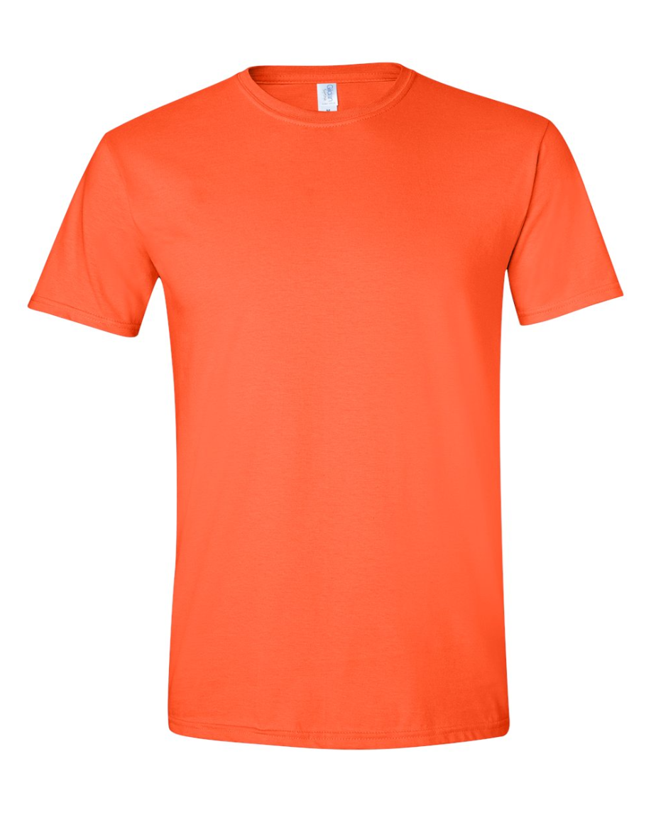 orange t-shirt on a white background