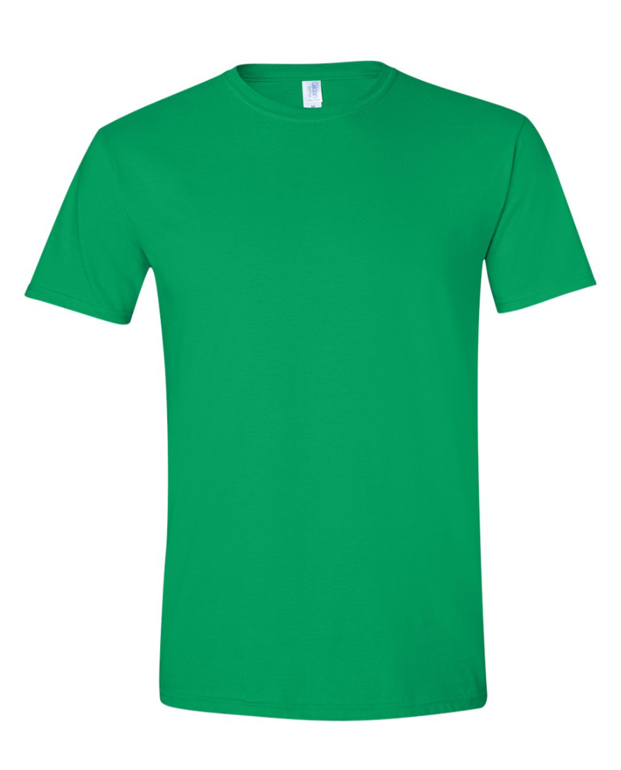 green t-shirt on a white background
