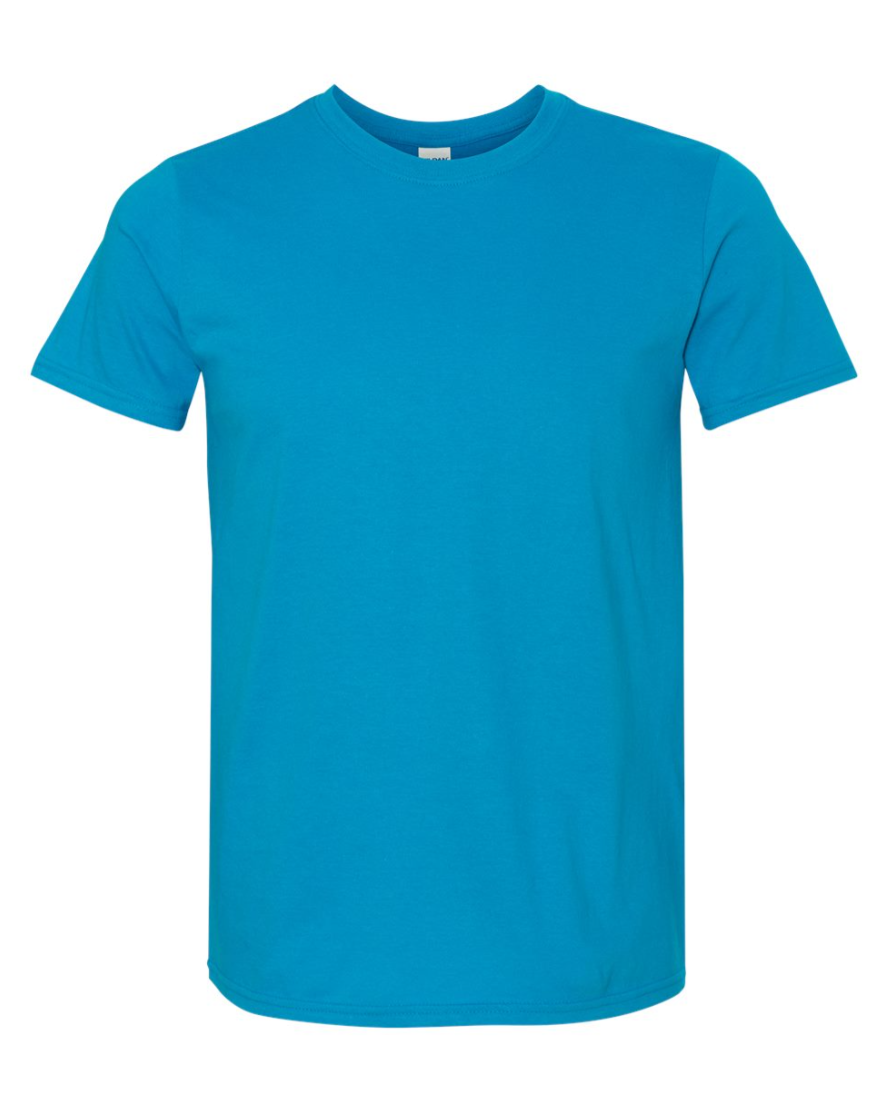 blue t-shirt on a white background