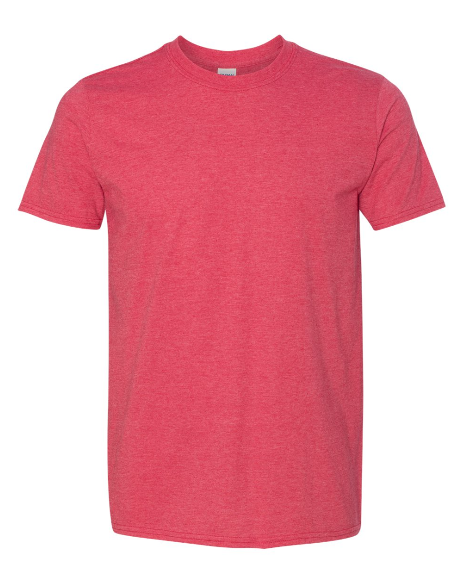 Red t-shirt on a white background