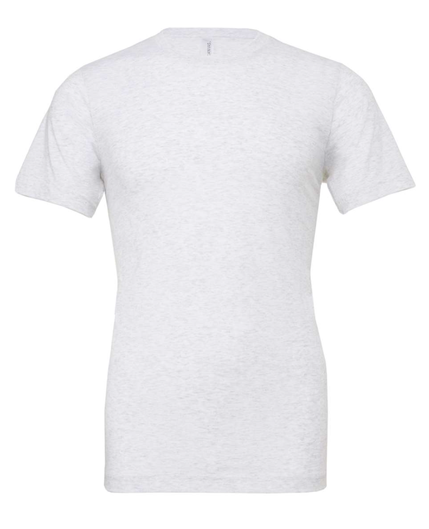 Ash grey t-shirt on a white background