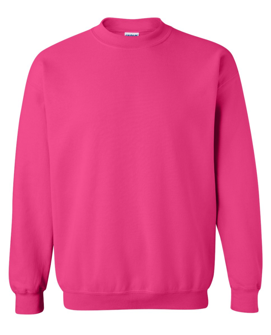 Pink sweatshirt on a white background