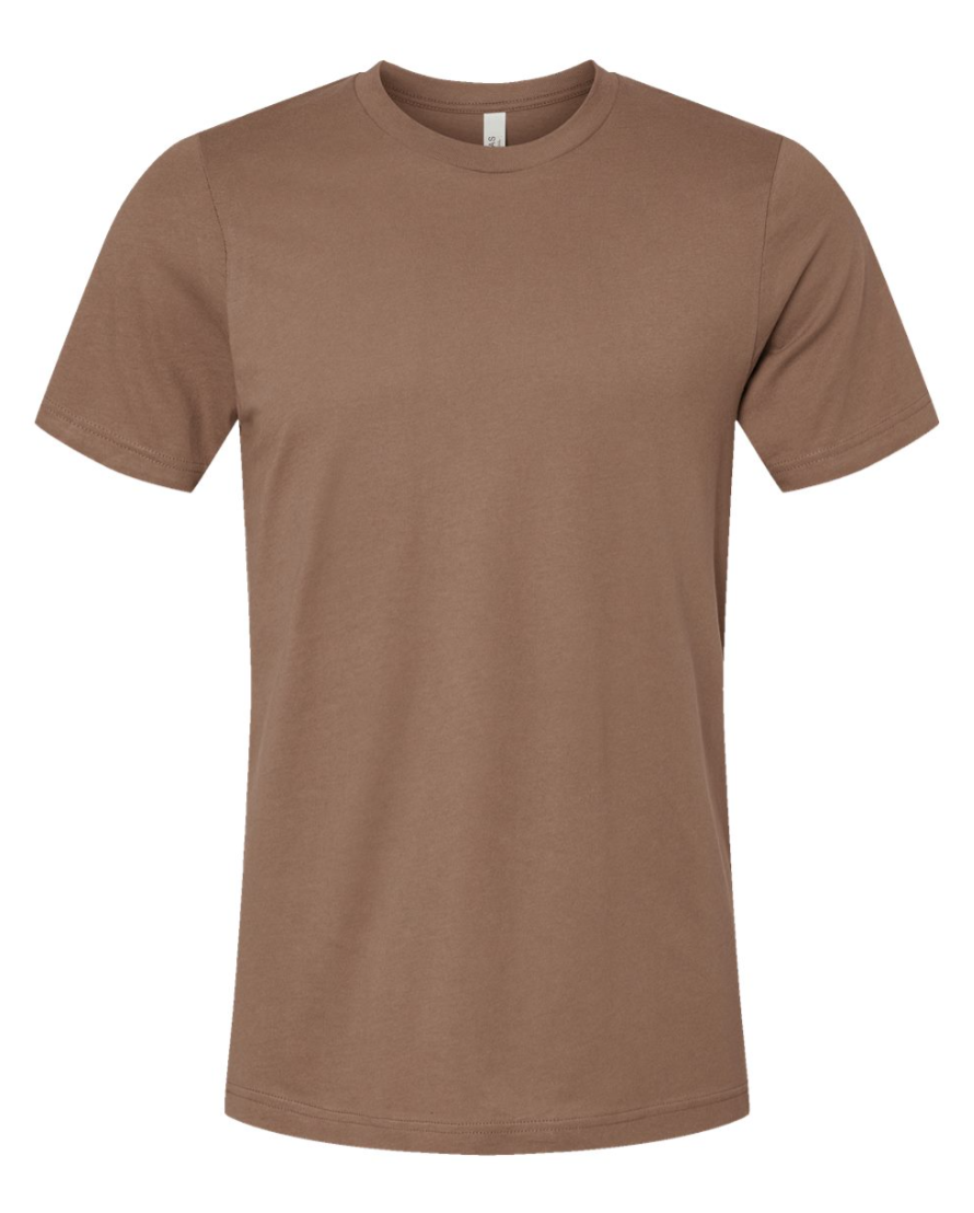 Brown t-shirt on a white background