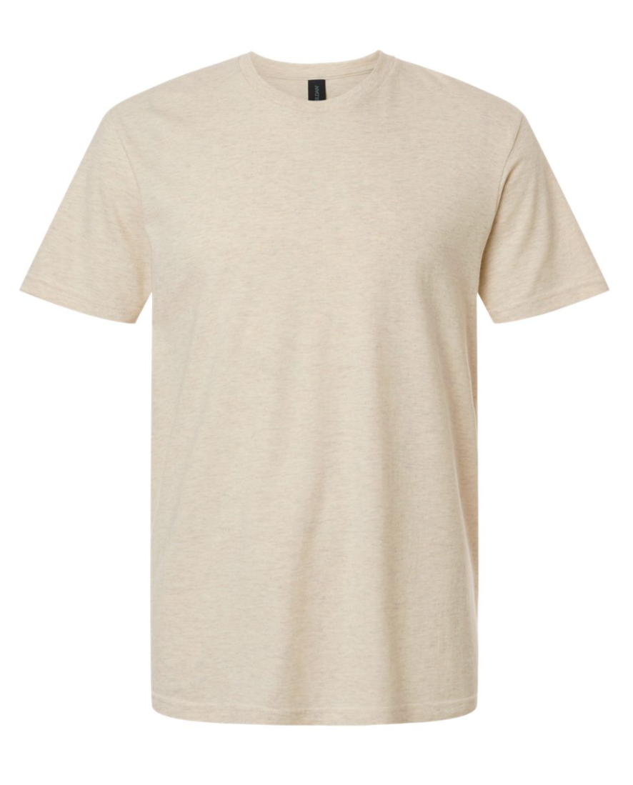 Beige t-shirt on a white background