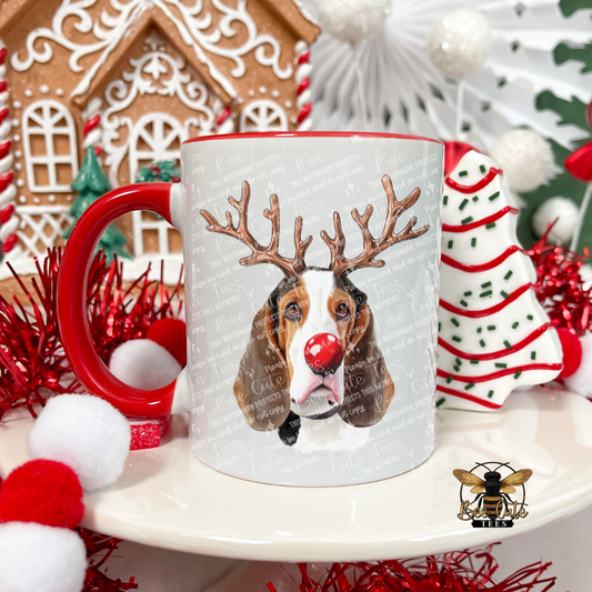 Basset Hound Christmas Mug