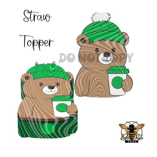 Bear Coffee Straw Topper