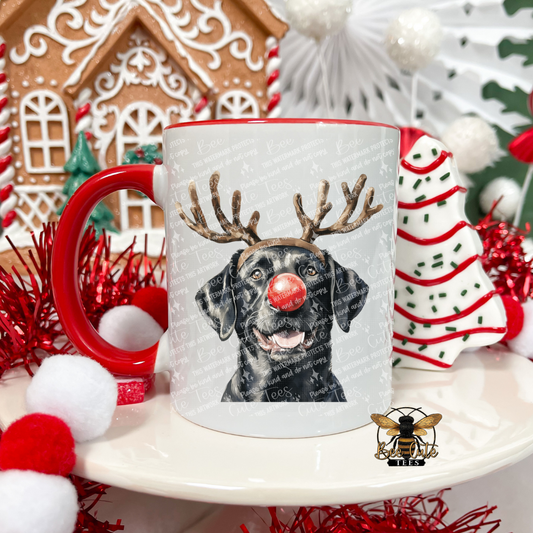 Black Lab Christmas Mug