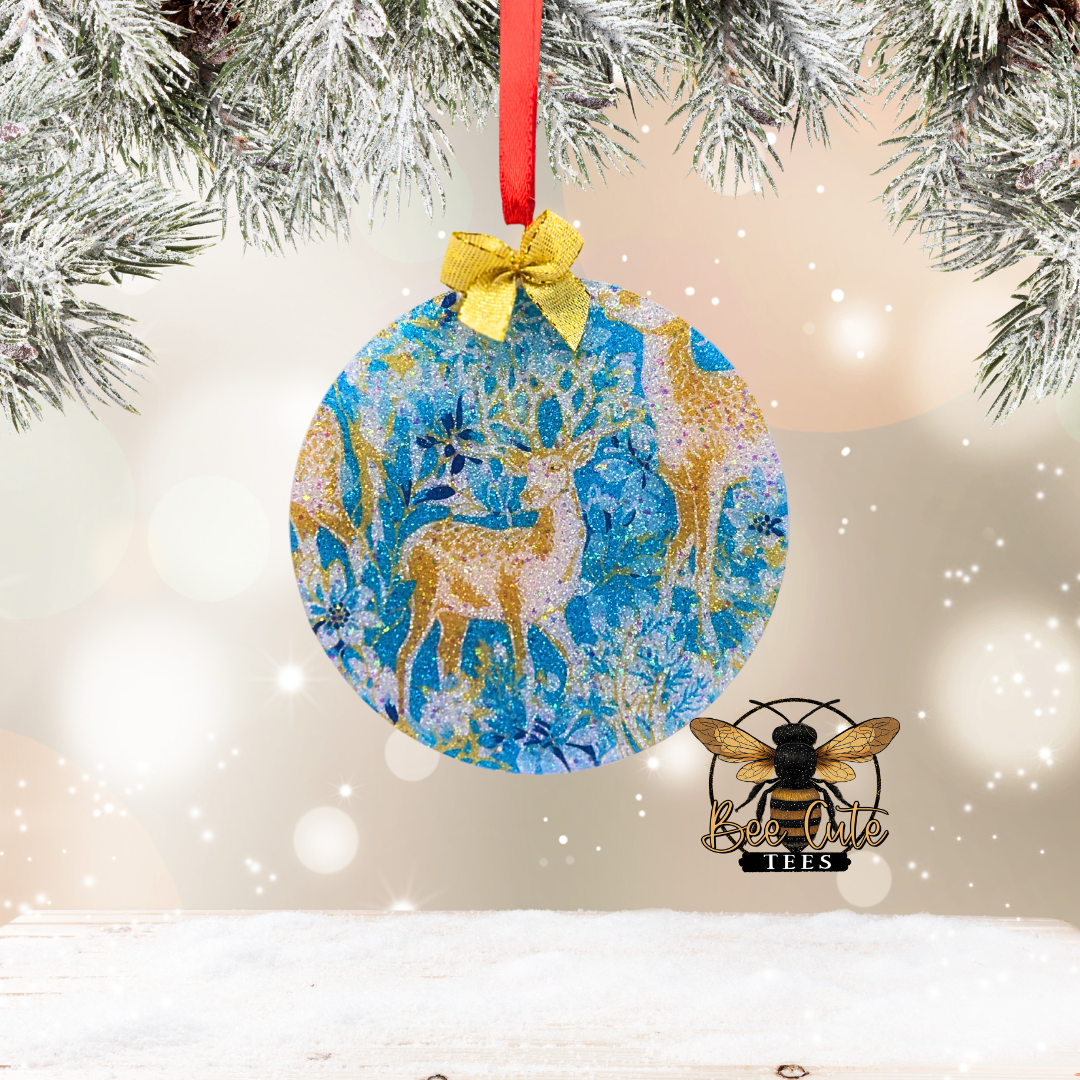 Blue Christmas Acrylic Ornaments