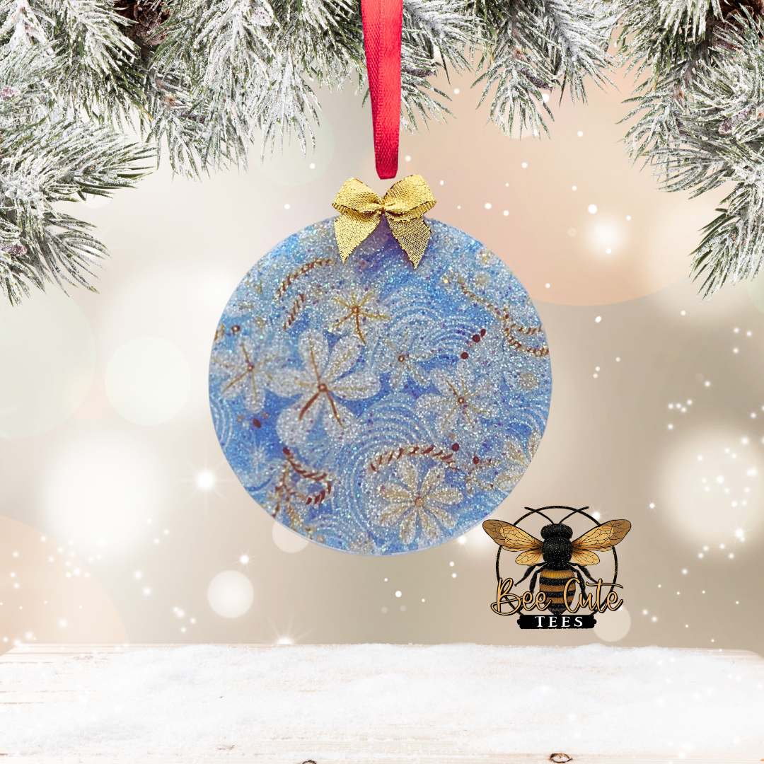 Blue Christmas Acrylic Ornaments