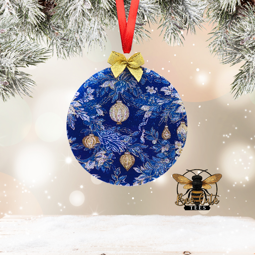 Blue Christmas Acrylic Ornaments
