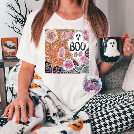 Boo Boho Floral Ghost
