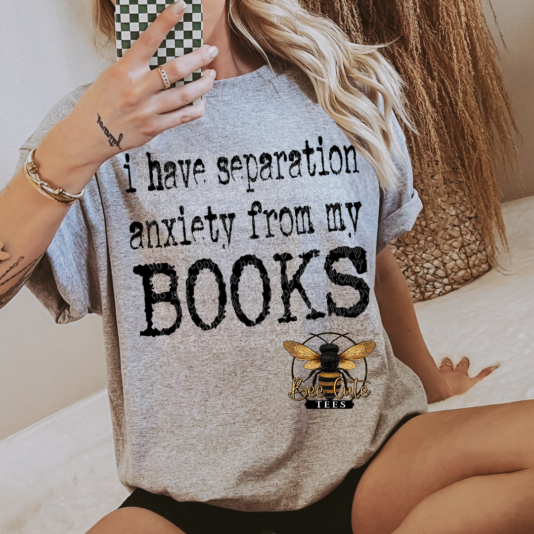 Separation Anxiety From My Books Typography