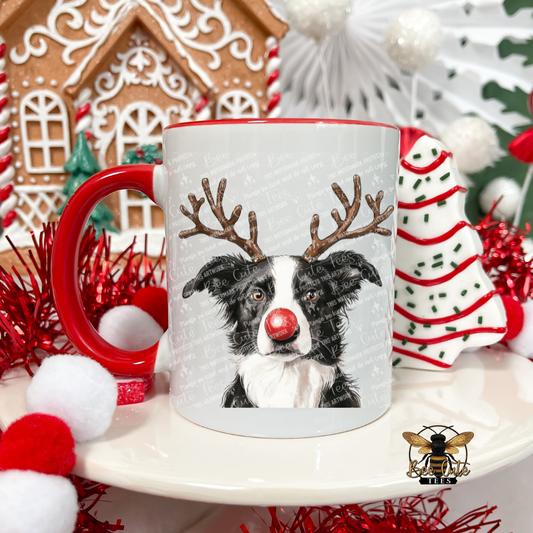 Border Collie Christmas Mug