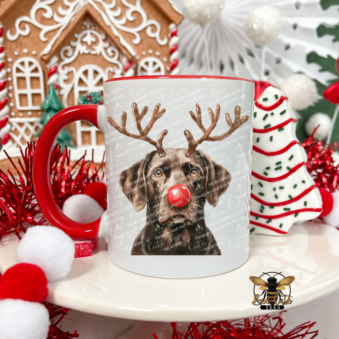 Brown Lab Christmas Mug