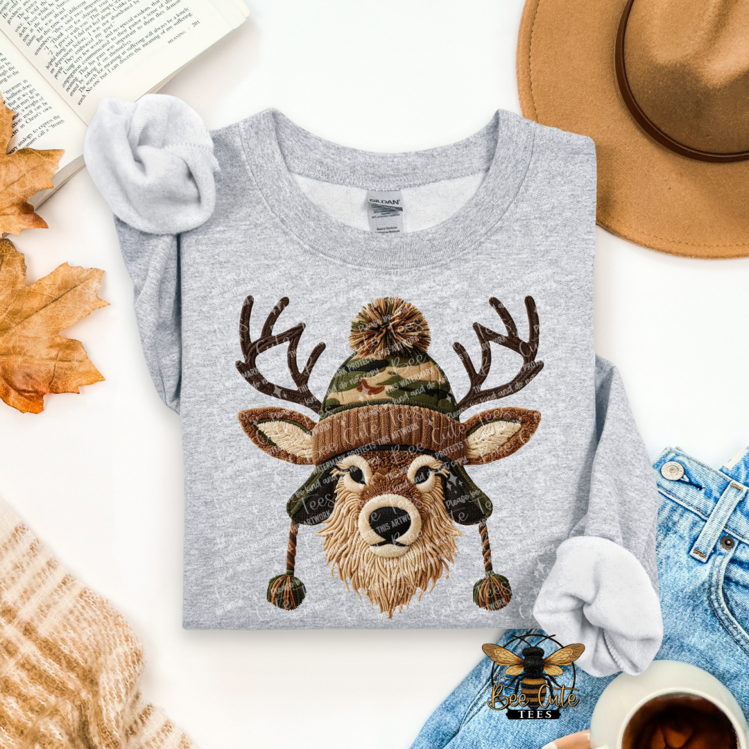 Camo Deer Faux Yarn