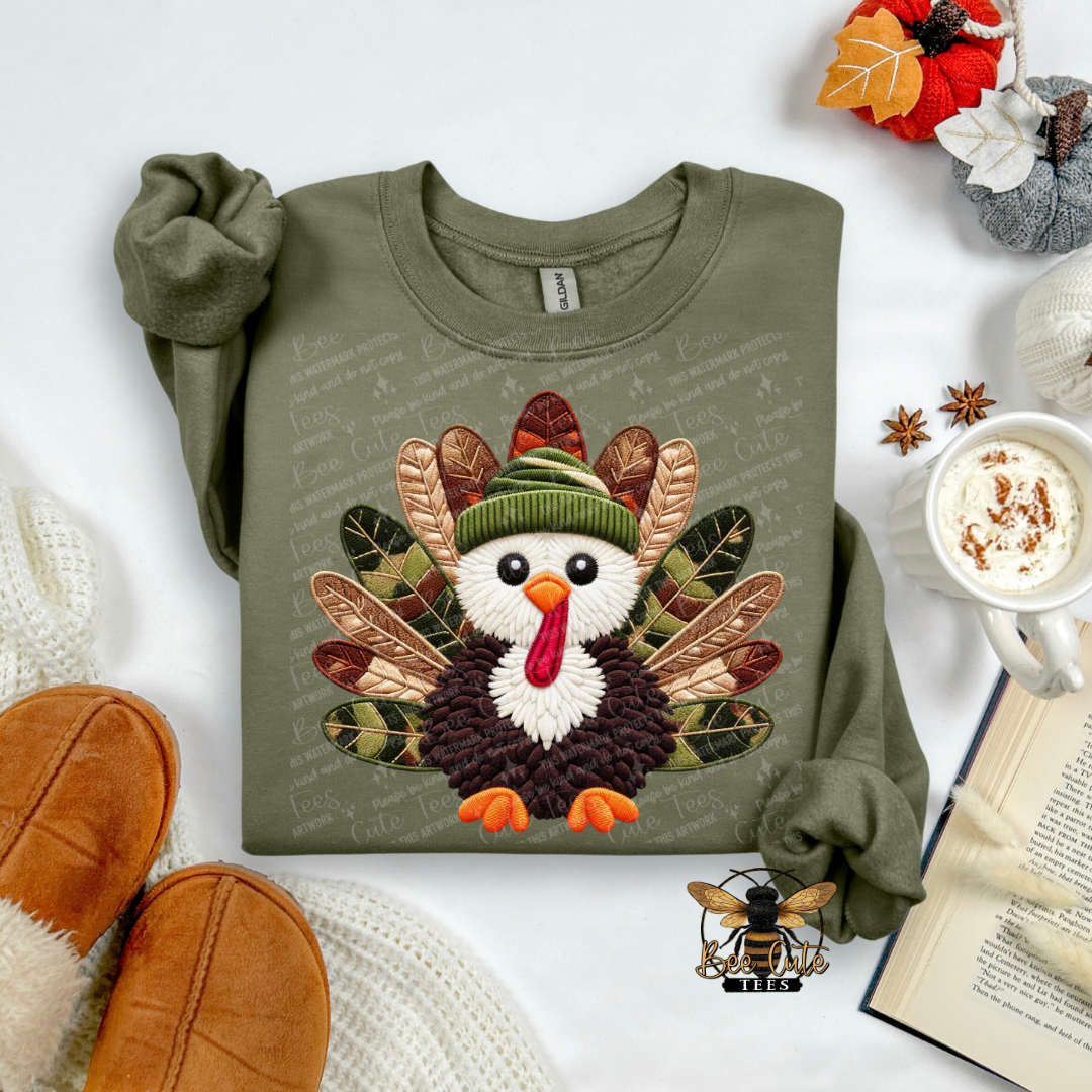 Camo Turkey Faux Yarn